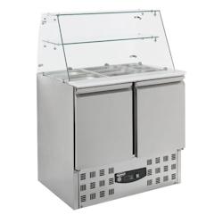 CombiSteel Saladette réfrigérée avec rehausse en verre et 2 portes - 7950.0400_0