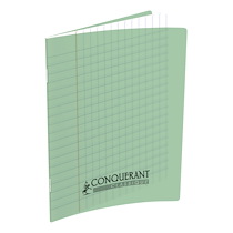 CONQUÉRANT 9 CAHIER PIQÛRE 32 PAGES GRANDS CARREAUX SÉYÈS INTERLIGNE 3MM 17X22CM COUV POLYPRO 90G. - LOT DE 29