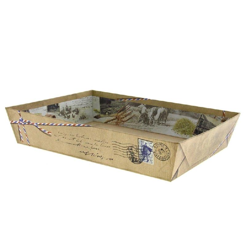 Corbeille carton rectangle 