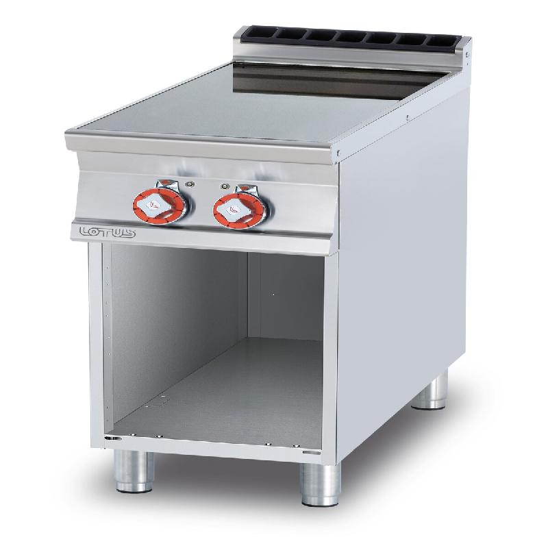 Cuisinière vitrocéramique triphasée sur compartiment ouvert. Structure en acier inoxydable. Dimensions 40x90 h90 cm. Modèle PCC-94ET - 1978_0