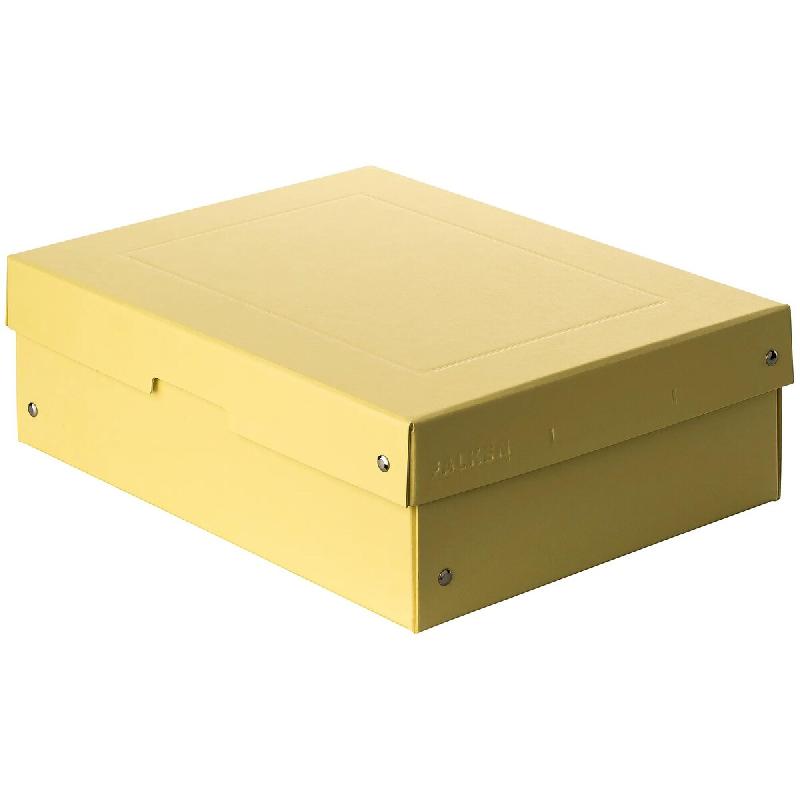 Falken Lot de 5 Boîte PureBox Pastel A4 haut. 100 mm, en carton ép. 1,25 mm, coloris jaune - jaune en carton 22001936000F_0