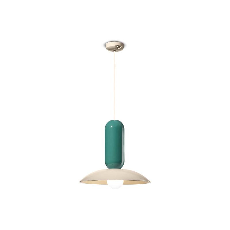 FERROLUCE SUSPENSION PAU, CRÈME/TURQUOISE