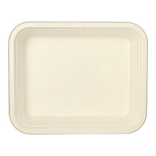 Gastronorme GN ½ canne à sucre, revêtement PLA 4 l 6,5 x 32,5 x 26,5 cm blanc (100 unités) PAPSTAR - blanc Bagasse 89726-C_0