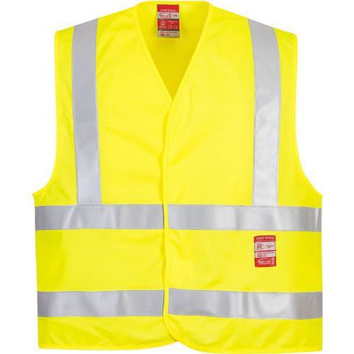 GILET HAUTE-VISIBILITÉ RÉSISTANT FLAMME FR75 S JAUNE - PORTWEST