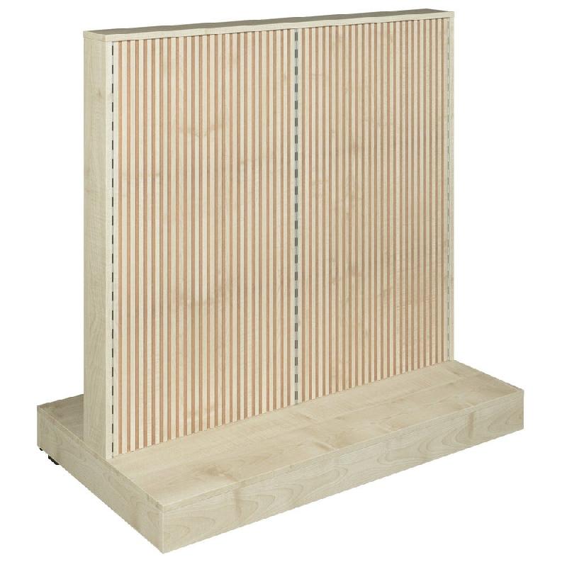 Gondole double face Vertigo T01 MDF naturel et érable 125x74x125cm_0