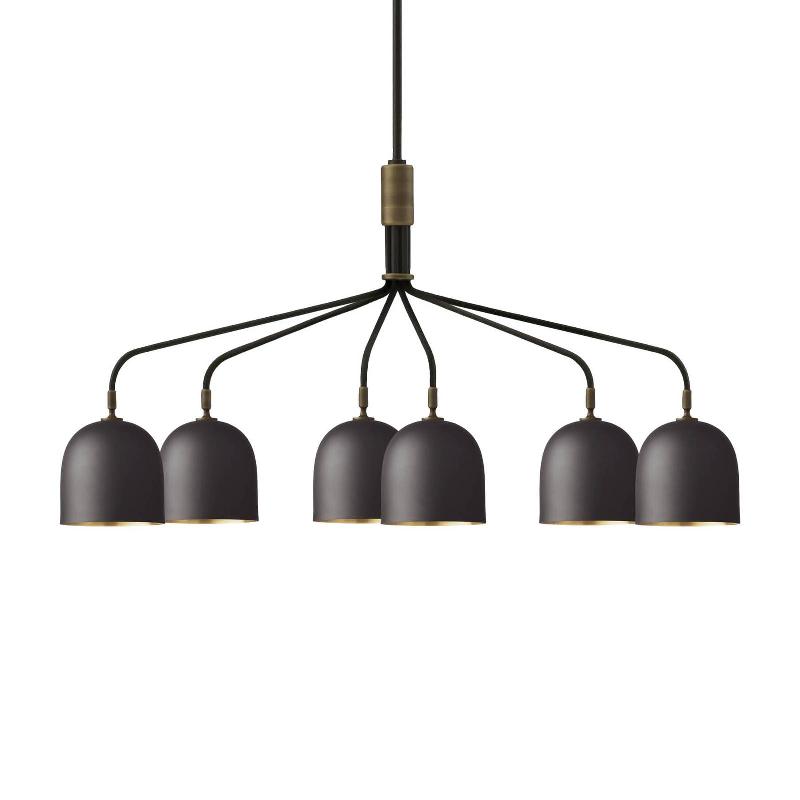 GUBI LUSTRE HOWARD À 6 LAMPES 134X73 CM GUNMETAL