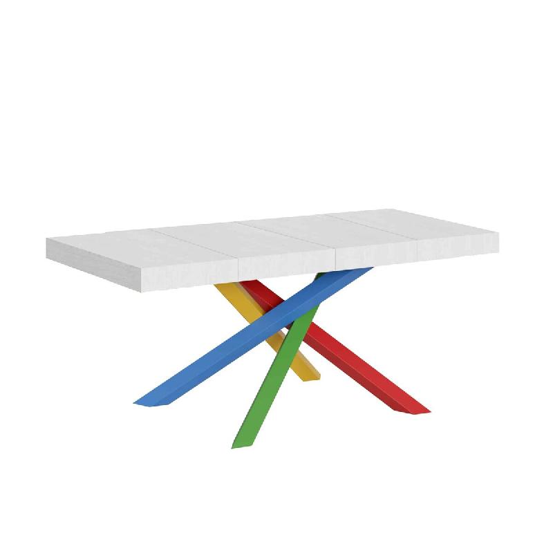 Itamoby Table Extensible 90X140/244 Cm Volantis Premium Structure Frêne Blanc 4/B - blanc 8050598101599_0