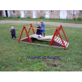 Jeu Pont Suspendu pour Enfants - Hauteur de Chute 0,55 m - 3,00 x 0,93 m_0