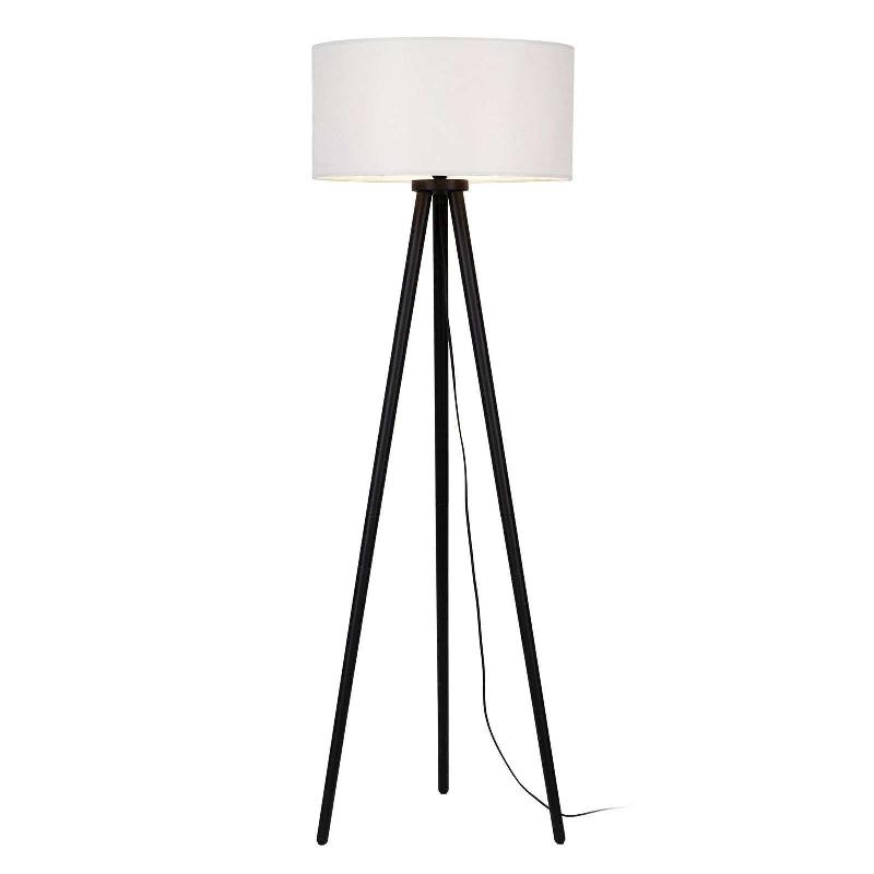 BRITOP LAMPADAIRE MABIA, TRÉPIED, BLANC/NOIR