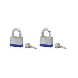 Lot de 2 cadenas SLICE, 50mm, s'entrouvrant, 4 clés - THIRARD - gris 3150262900468_0