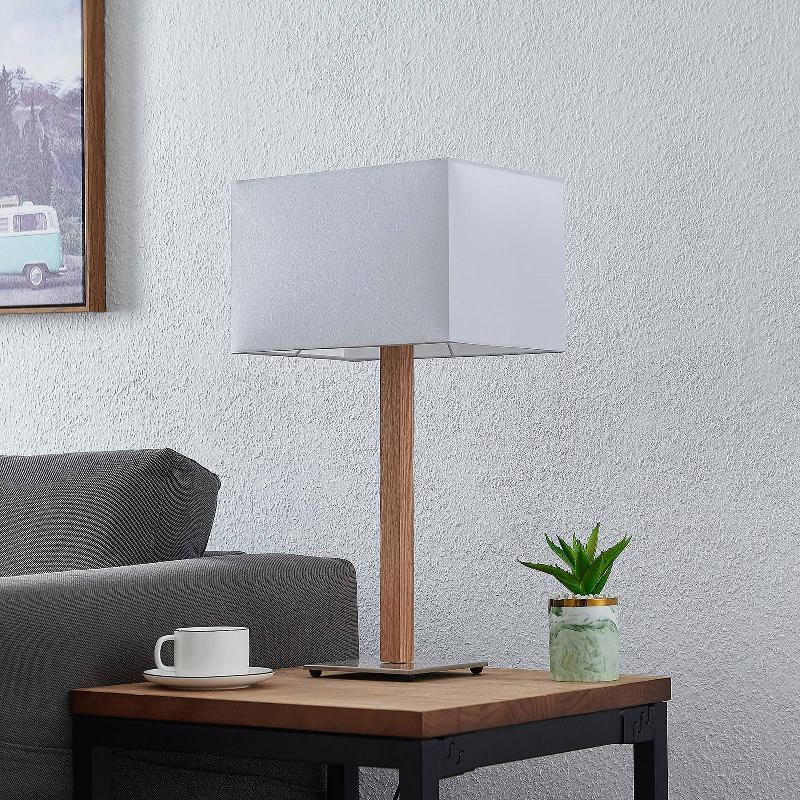 LUCANDE HEILY LAMPE À POSER, ANGULAIRE, BLANCHE