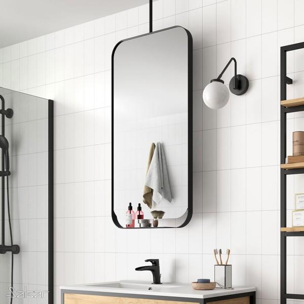 MIROIR BLACK STREAM 500 VERTICAL ET SUR CADRE MÉTALLIQUE ROTATIF 500 X 1000 MM - SALGAR 83916