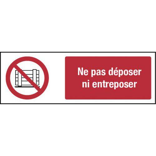 NE PAS DÉPOSER NI ENTREPOSER 20 CM ALUMINIUM - BRADY