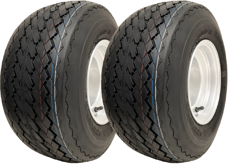 Pneu pour voiturette de golf 18x8,50-8, 4 plis, pour quad tout-terrain sur jante blanche – Wanda P509_0
