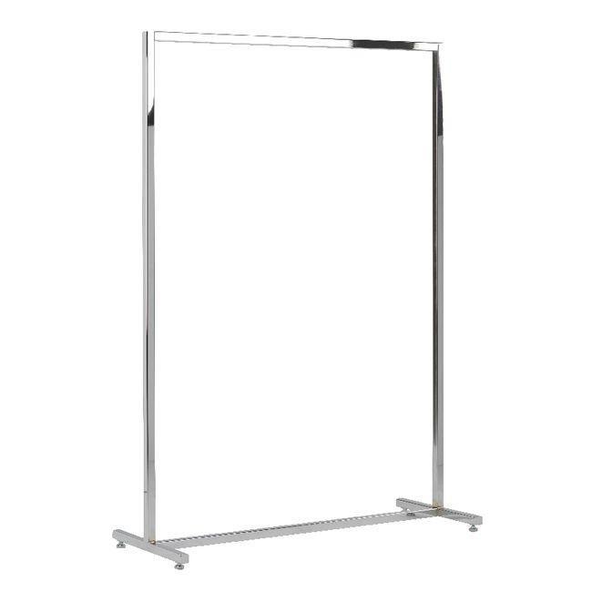 Portant droit fixe L100xH140cm - chromé - coordonnable avec mobilier mural Queen Vogue - Tube 25x25mm_0