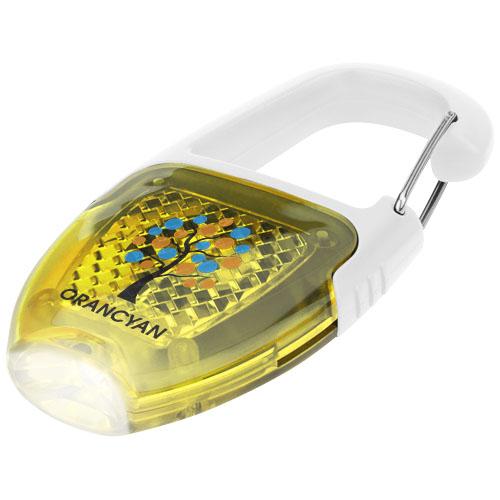 Porte-clés mousqueton avec catadioptre LED Reflect-or 10425605 - réfléchissant avec clip chromé et lampe LED_0