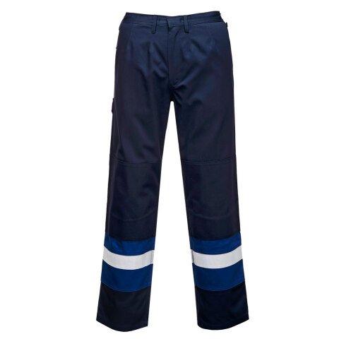 PORTWEST FR56 PANTALON BIZFLAME PLUS MARINE/ROYAL - TAILLE M - STANDARD