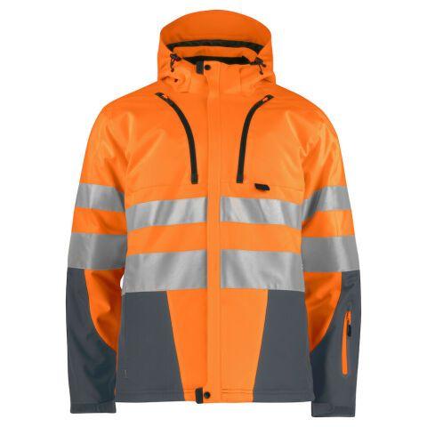 PROJOB 6420 PARKA SOFTSHELL - EN ISO 20471 CLASSE 3/2 ORANGE/GRIS - TAILLE XL