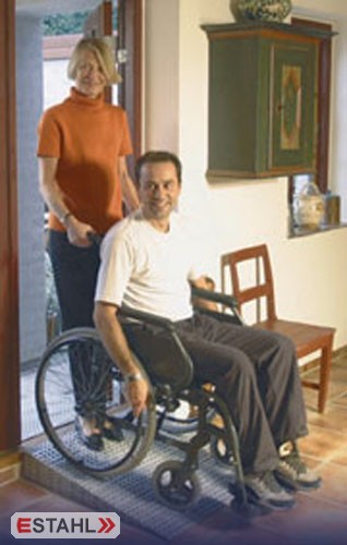 Rampes de seuil Kit-3 Excellent 11-12203F - ajustable de 7,5 à 11,5 cm - pré-assemblé pour fauteuils roulants et scooters_0