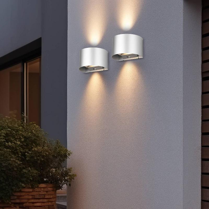 REALITY LEUCHTEN APPLIQUE D\'EXTÉRIEUR LED RECHARGEABLE TALENT, COULEUR TITANE, LARGEUR 16 CM