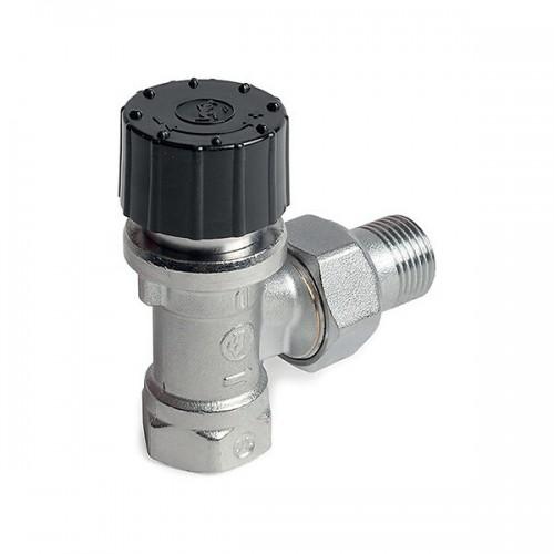 ROBINET ÉQUERRE THERMOSTATISABLE AVEC ÉQUILIBRAGE DYNAMIQUE DU DÉBIT M30X1,5 - 20X27 3/4