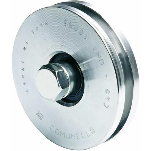 ROUES À GORGE TRIANGULAIRE 300V - 1 ROULEMENT - DIAMÈTRE 120 MM COMUNELLO