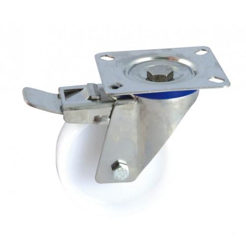 ROULETTE INOX PIVOTANTE À FREIN 160 MM- CHARGE 300 KG - ALÉSAGE LISSE AVL