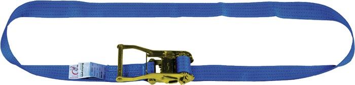Sangle d'amarrage DIN EN 12195-2 - longueur 5 m - largeur 50 mm - avec rochet LC U 3000 daN - DOLEZYCH_0