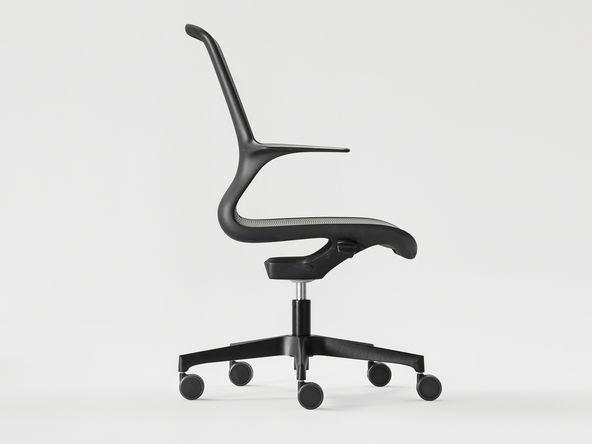 Siège de bureau Forward avec structure en plastique et tissu autoportant_0