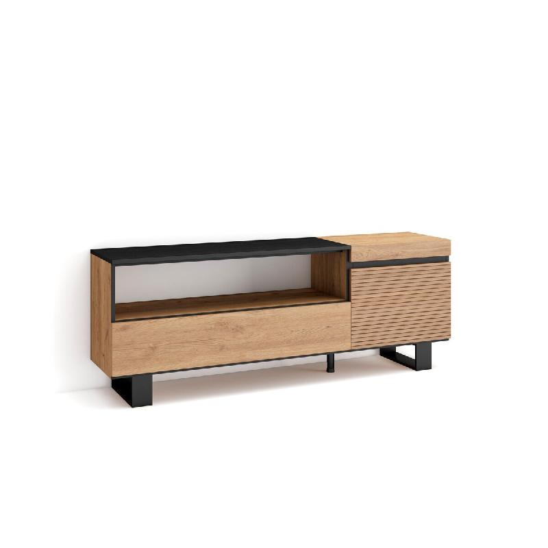 SKRAUT HOME Meuble TV, Banc Télé, 150x57x35cm, Pour les TV jusqu'à 65