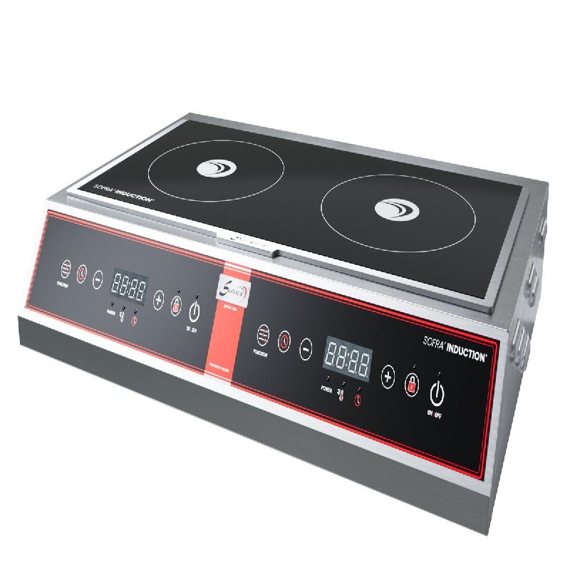 SOFRACA Réchaud à induction professionnel 2 foyers 2 x 3500 W PI230 - gris PI230_0