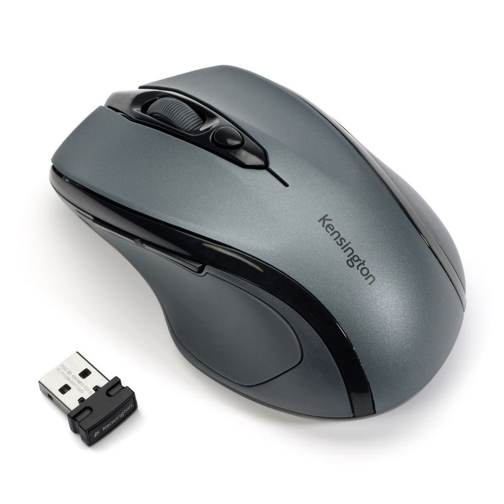 SOURIS SANS FIL PRO FIT - TAILLE MOYENNE - AVEC NANO RECEPTEUR USB - 2,4 GHZ - GRIS ANTHRACITE