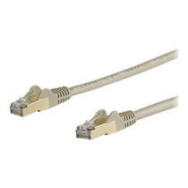 STARTECH.COM 10M CAT6A ETHERNET CABLE, 10 GIGABIT SHIELDED SNAGLESS RJ45 100W POE PATCH CORD, CAT 6A 10GBE STP NETWORK CABLE W/STRAIN RELIEF, GREY, FLUKE TESTED/UL CERTIFIED WIRING/TIA - CATEGORY 6A - 26AWG (6ASPAT10MGR) - CORDON DE RACCORDEMENT - 10 M - 