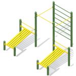 STREET WORKOUT 2 BARRES + 2 BANCS ABDOMINAUX + ESPALIER
