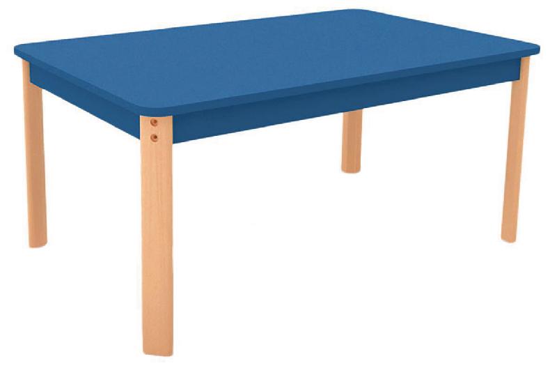 TABLE ERGO RECTANGULAIRE T3 - BLEU/HÊTRE - MANUTAN COLLECTIVITÉS