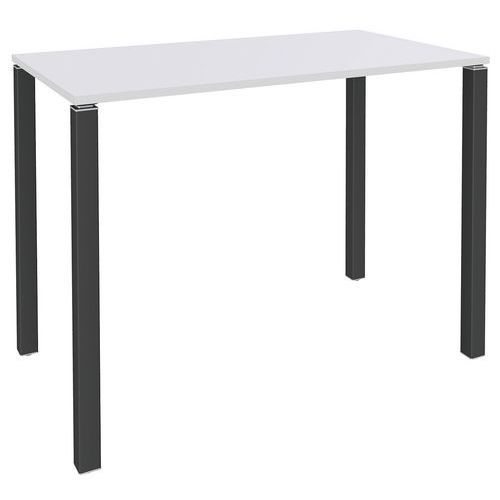 TABLE LOUNGE 4 PIEDS L80 X P80 X H105 CM BLANC/CARBONE