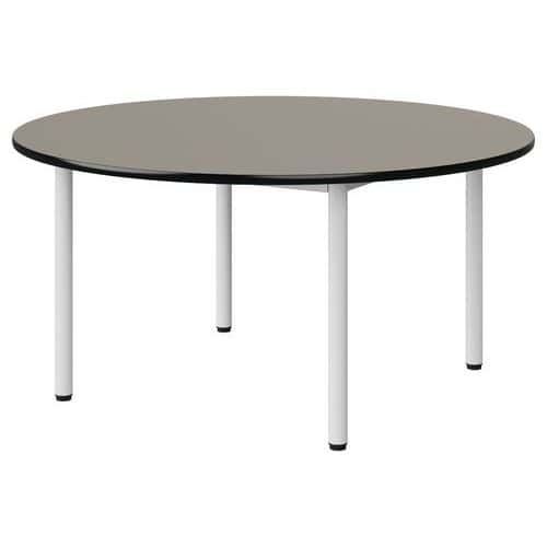 TABLE MALIBU Ø 120 T3 4P STRA ANTIB GRIS U727/NOIR BLC 9016