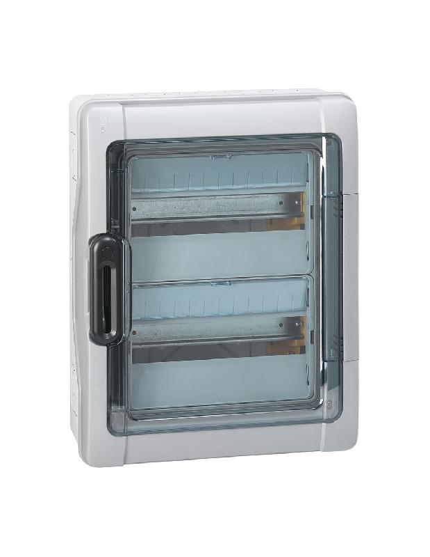 COFFRET ÉTANCHE PLEXO AVEC EMBOUTS À PERFORATION DIRECTE PRÉMONTÉS GRIS 26 MODULES - LEGRAND - 001922