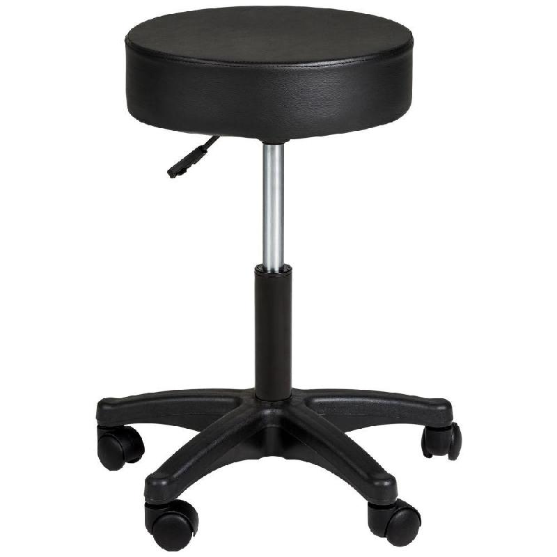 TABOURET À ROULETTES RÉGLABLE EN HAUTEUR NOIR 1208021_0