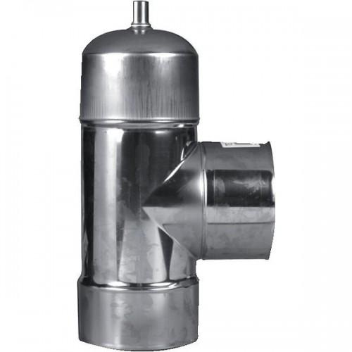 TÉ À 90° AVEC PURGE EN INOX 304 - MÂLE 80X86 MM TEN