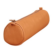 TROUSSE EN CUIR AGE BAG RONDE 21XØ6CM - TABAC - LOT DE 8