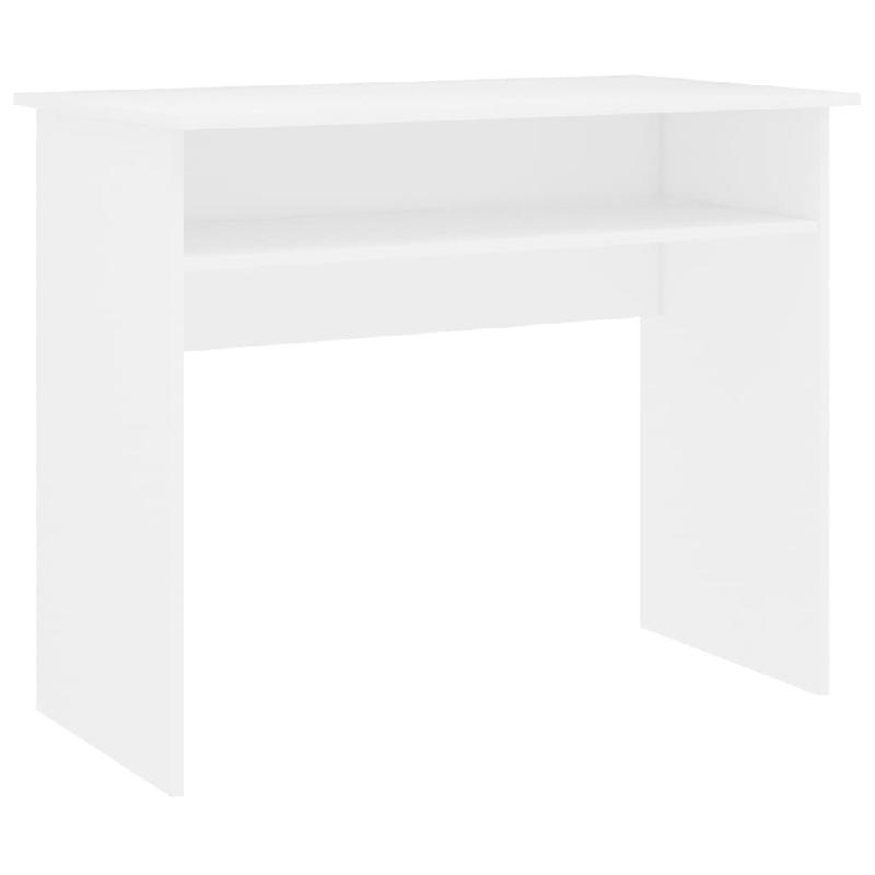 VidaXL Bureau Blanc 90x50x74 cm Bois d'ingénierie Modèle Nova Chic - blanc 801170_0