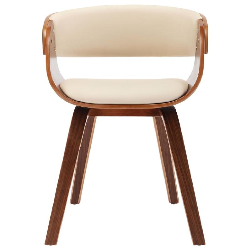 VidaXL Chaises à manger lot de 4 crème bois courbé et similicuir Modèle Illico - 8719883784533_0