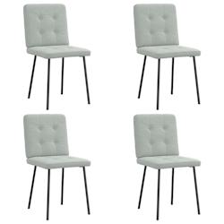 VidaXL Chaises à Manger Lot De 4 Gris Clair Velours - gris 8721158566027_0