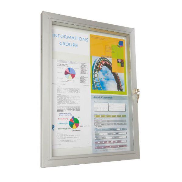 Vitrine d'extérieur classique - vitre plexiglas - étanche et ventilée - format 24 x A4 - marque Rolléco_0