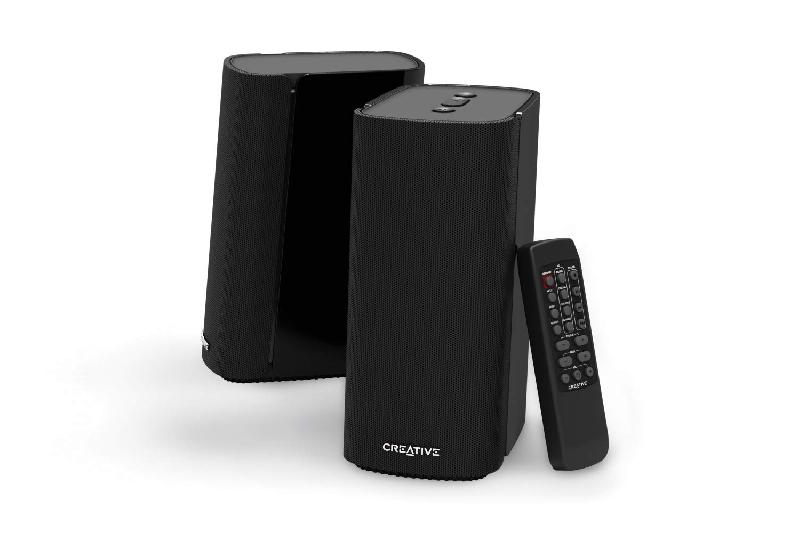 CREATIVE T100 - Enceinte de bureau Hi-Fi 2.0 compacte - Puissance de crête 80W - Bluetooth 5.0 et entrée optique_0