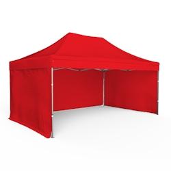 Assalit-Jean Tente pliante Barnum Aluminium 300x450cm - Rouge + 3 murs offerts - rouge SL3X450+3M11_0