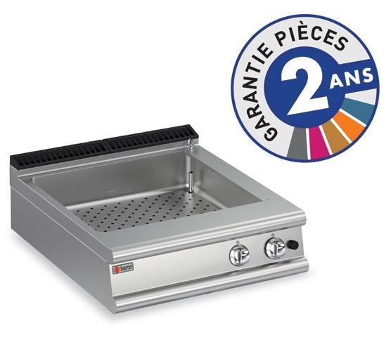 Bain-marie gaz professionnel - 2 bacs GN 1/3 + 2 bacs GN 1/1 - Gamme 900 - Baron 90BMG810 avec cuve inox AISI 304_0