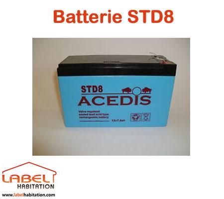 BATTERIE 12V RECHARGEABLE 7.7AH - ACEDIS STD8
