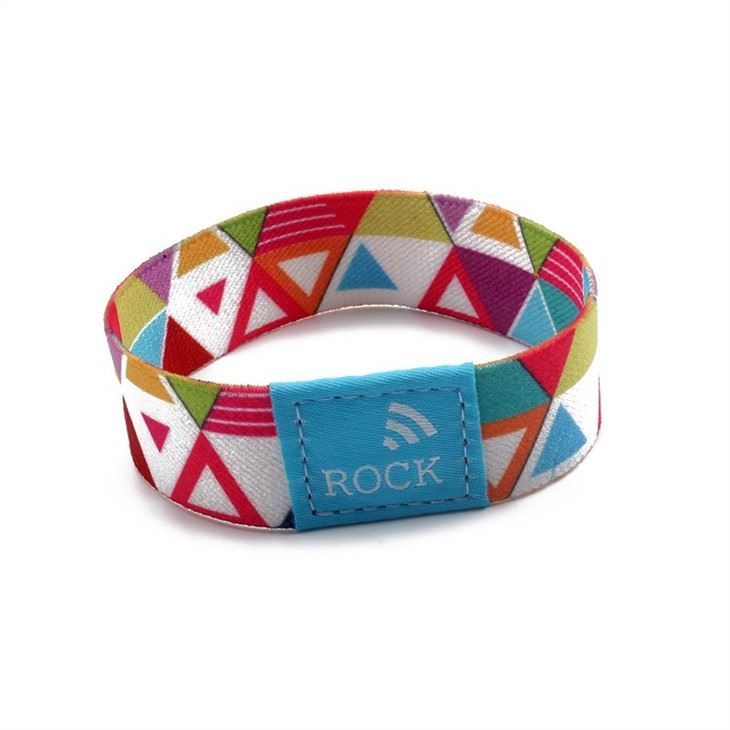 Bracelet RFID - Kaven - en tissu élastique polyester avec puce intégrée - réutilisable et imprimable_0